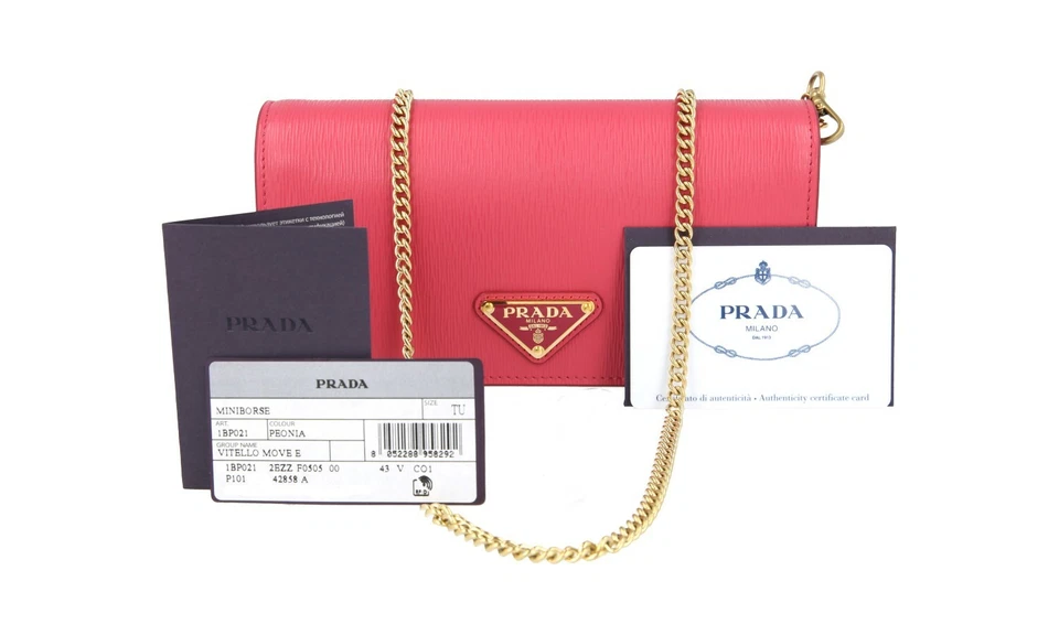 Prada Vitello Move Crossbody Wallet Leather Black 1BP021