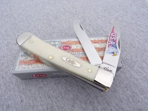 CASE XX *d NATÜRLICHER KNOCHENTRAPPER MIT 4 FARBRADIERUNG US-ADLER-TESTLAUFMESSER - Bild 1 von 3