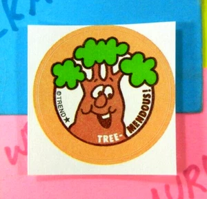 Trend Retro Wood Scented Tree Mendous Scratch & Sniff Sticker - Picture 1 of 3