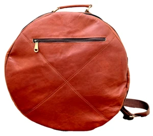Leather  Drum Bag 12 x 8 " Inch Tom Bag Case with Shoulder Strap Padded NEW - Picture 1 of 7