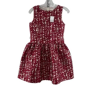 Crewcuts Size 10 Red/White Floral Heart Short Party Dress Girls New With Tags - Picture 1 of 5