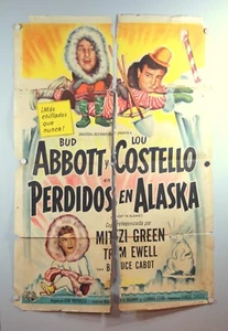 Abbott & Costello LOST IN ALASKA Authentic 1952 Portuguese Movie Poster- 27x40" - Picture 1 of 12