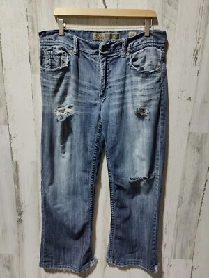 Pantalones de mezclilla BKE Tyler Distressed Bootcut para hombre con diseño de 34 puntos bolsillos  Foto 1 de 4