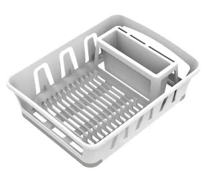 Expandable Dish Drying Rack w/ Utensil Holder, White New - Picture 1 of 5