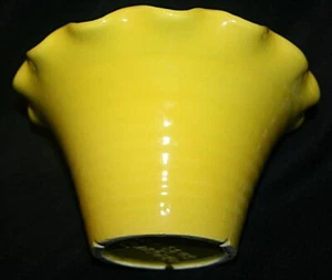 Vintage Haeger #5055 gelb geriffelt Mid Century Blumentopf - Bild 1 von 6