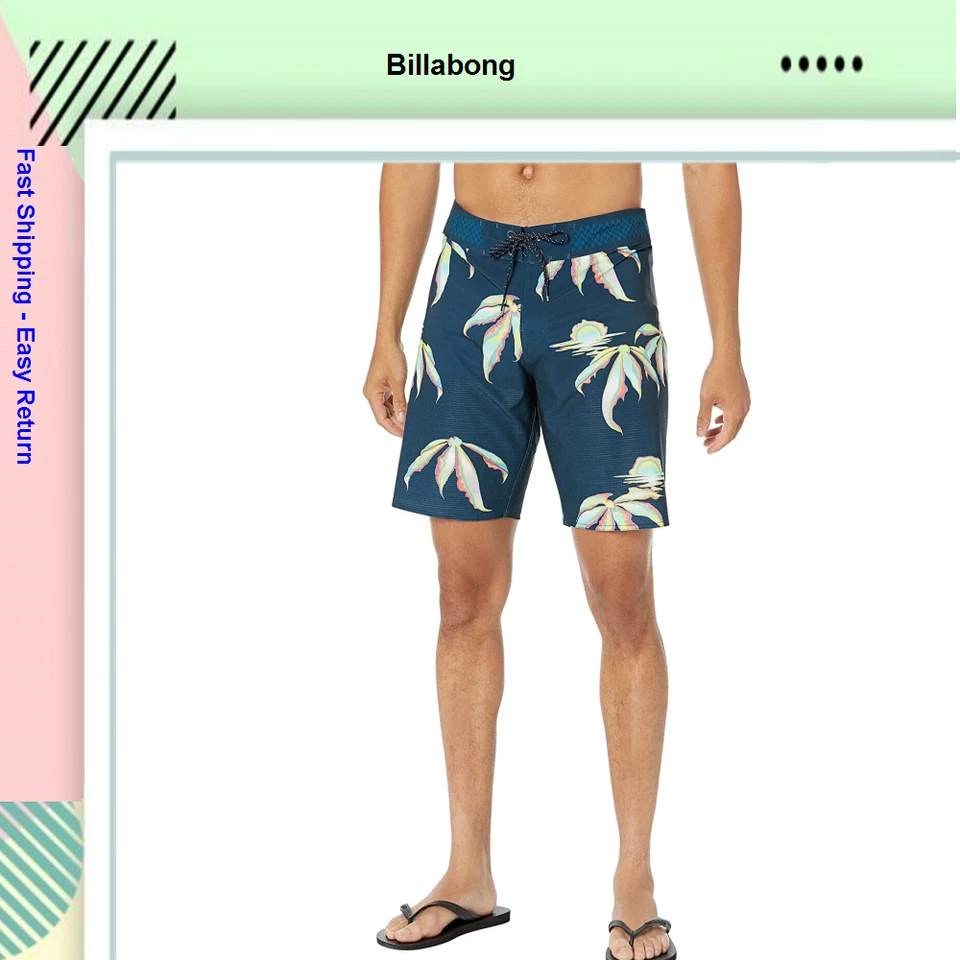 .95 Billabong Sundays Men's Sundays Airlite 19" Boardshorts Navy Size 32