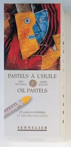 Sennelier Artist's Oil Pastels Set of 12 Introductory Assorted Colours - Picture 1 of 3