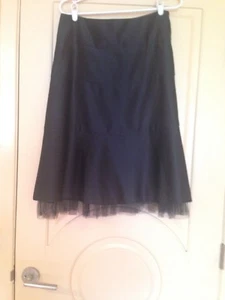 BCBG Black Satin Skirt Size 8 - Bild 1 von 4