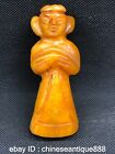 3,65 pouces Collection Ancienne Chine Hongshan Culture Jade Sculpture Dynastie Figurine Homme Pendentif