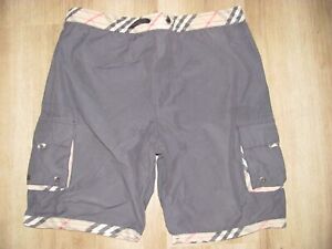 Burberry London NOVA check Lined Swim Trunks Board Shorts SZ TEEN  14, pockets