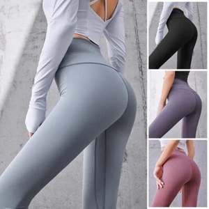 Women Gym Push Up Leggings High Waist Yoga Pants Fitness Workout Sports Trousers - Picture 1 of 26
