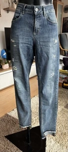 Blaue Jeans mit Perlen von Comma Gr. 38 - Bild 1 von 6