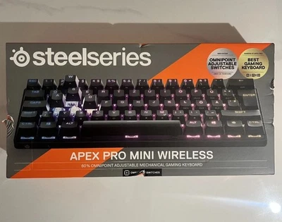 STEELSERIES Apex Pro Mini Wireless Mechanical Gaming Keyboard - Black - NEW - Image 1 of 3