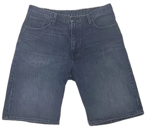 Levi’s 569 Loose Straight Jean Shorts Size 38 Blue Denim Classic Long - Picture 1 of 8