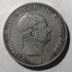 PRUSSIA - 1856A silver 2 Thaler - old light cleaning - XF-AU details - Picture 1 of 2