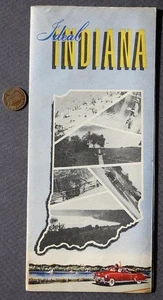 1940s Era Ideal Indiana Tourist Highway Map brochure Governor Henry Schricker -- - Picture 1 of 1