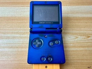 Nintendo Gameboy Advance SP AGS001 Cobalt Blue Handheld System Console No Sounds - Picture 1 of 9