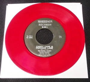 HTF 45 rpm Xmas pop ALAN STANLEY Candy Cane Popcorn Lane MORRISON Seattle 1950s - Foto 1 di 2