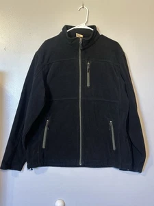 Red Head Brand Co. schwarze Fleecejacke mit durchgehendem Reißverschluss für Herren Größe Large mit Reißverschlusstaschen - Bild 1 von 11