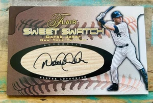 2002 Flair Derek Jeter /15 Auto Bat Relic Jumbo - Picture 1 of 2
