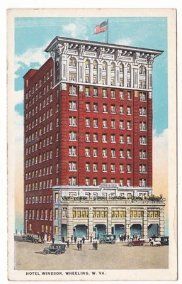 vintage postcard / Hotel Windsor / Wheeling, W. VA. - Image 1 of 2