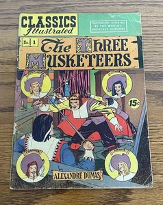 Classics Illustrated Fumetto #1 I Tre Moschettieri HRN 114 Gilberton Pub - Foto 1 di 2