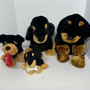 Rottweiler Hund Plüsch 4 Stück groß mittel klein Kuddle Me Kelly Toy Hug & Luv - Bild 1 von 17