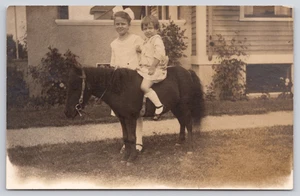 1910s RPPC Little Girl on Pony, Child (Posted to Guilford, Maine) Horse Postcard - Picture 1 of 3