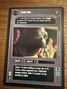 Decipher Star Wars CCG Ponda Baba - Estreno limitado casi nuevo borde negro lado oscuro - Imagen 1 de 2