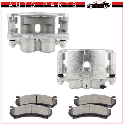 Kit de pinzas de freno delanteras con soporte y pastillas de cerámica para GMC Yukon 2000-2006 Foto 1 de 4