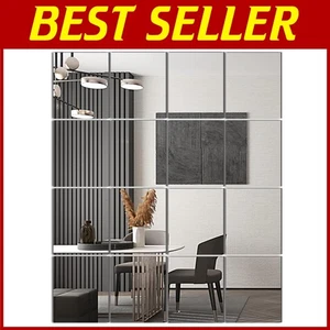 Elegant Frameless Mirror Set - 14''x12'', 16 PCS - Picture 1 of 10