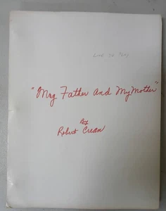 Vintage Original Script for TV Play " My Mother and My Father" Robert Crean 1967 - Picture 1 of 3