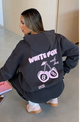 Sudadera con capucha White Fox "With Love" carbón 3XS/XXS Foto 1 de 4