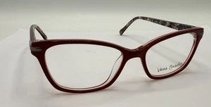 Vera Bradley Eyeglasses Frames Sela Stitched Flowers STF Red Cat Eye 51-16-135 - Picture 1 of 10