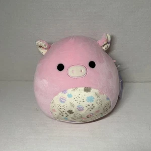 Original Squishmallows 8" Peter The Pig with Floral Easter Belly Print - Picture 1 of 8