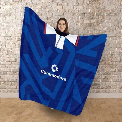 Chelsea Retro 1992 Home Football Shirt Personalised Fleece Blanket - Image 1 of 4
