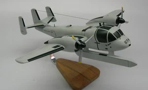Grumman Mohawk OV-1 Gray Airplane Wood Model Replica Small Free Shipping - Picture 1 of 1