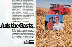 Massey Ferguson MF 860 1983 combinación de 2 páginas anuncio impreso de tractor - Imagen 1 de 1