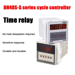 AC/DC 12v-220v DH48S-S Programmable Digital Display Time Delay Relays With Base - Picture 1 of 18