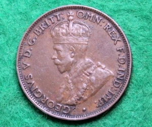 * MONEDA PRE DECIMAL ESCASA DE MEDIO CENTAVO DE COLECCIÓN INFERIOR DE 1924 AUSTRALIA en buen estado #CEG75 - Imagen 1 de 9