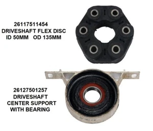 Driveshaft Shaft center Support Bearing Flex Disc Joint SET BMW E46,E85 A/T - Picture 1 of 1