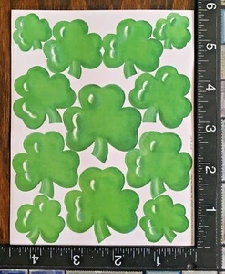 CLOVERS SAINT PATRICKS DAY, VINTAGE STYLE, ONE SHEET BEAUTIFUL STICKERS #CLOVER7 - Picture 1 of 2