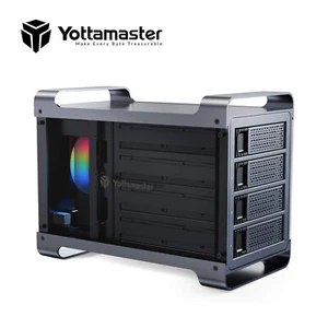 4 Bay Hard Drive Enclosure USB 3.0 Type B RGB For 2.5" 3.5" SATA HDD SSDs 72TB - Picture 1 of 8