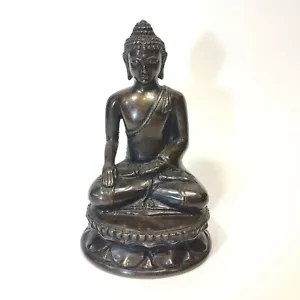 Buddha Statue Novica Bronze 5,5" Indonesien - Bild 1 von 13