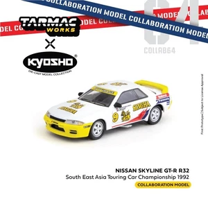 Tarmac works x Kyosho 1:64 Skyline GTR R32 South East Asia #9 Diecast Model Car - Picture 1 of 2