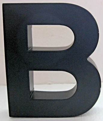 Black Metal Letter B 8" Free Standing 3D Alphabet Initial - Image 1 of 4