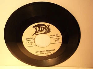  Frankie And Johnny Big Clem - Together Tonight Lido L604 Promo 45 EX 1959 - Picture 1 of 4