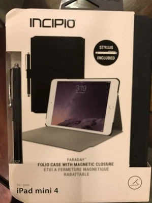 Incipio Faraday Folio Case w Magnetic Foldover Closure For Apple iPad Mini 4 NIB - Image 1 of 2
