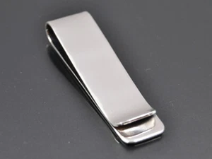 Fermacarte Semplice In Argento 925 Simbolo Gioiello NUOVO - Imagen 1 de 2