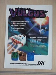 Vulgus Arcade Machine Flyer Original Magazine Pull Out Ad - Picture 1 of 1